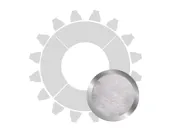Donut table for 16 guests in SILVER with PEARL GREY VELVET top #104