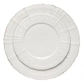 MATILLA white plate with gold rim, set of 2