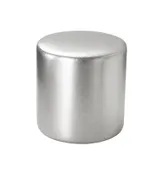 Medium round NORMAN pouf, silver