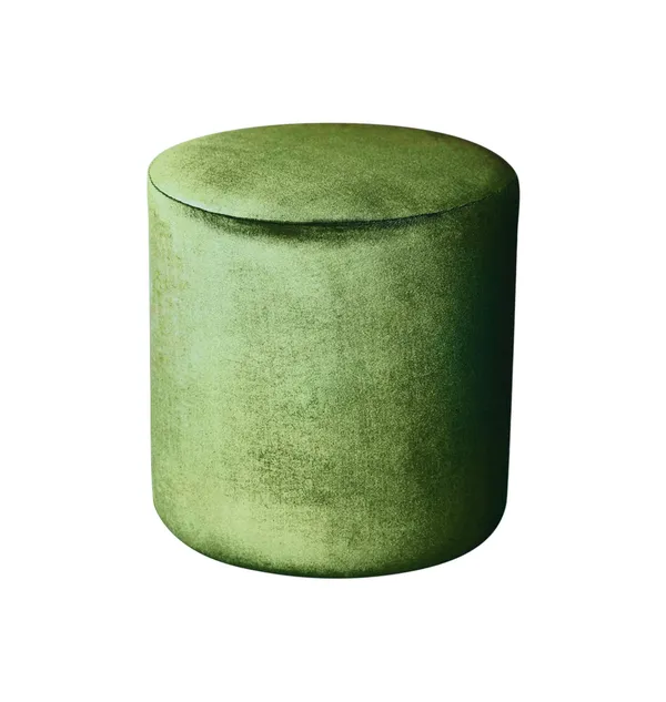 Medium round NORMAN pouf, ice green #315