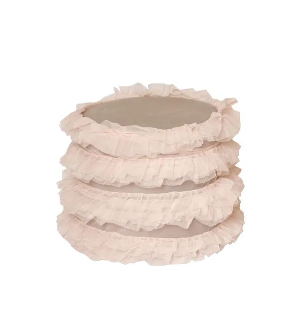 Round RUFFLES pouf – small, #815