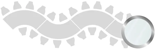 Silver-base event table with a smooth white tempered glass top.