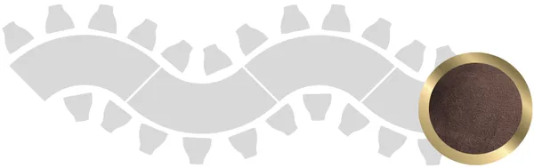 4-section WAVE-SHAPED table set in GOLD with CHOCOLATE VELVET top #114