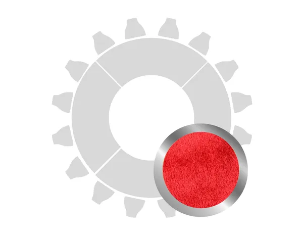 Donut table for 16 guests in SILVER with ICE RED VELVET top #318