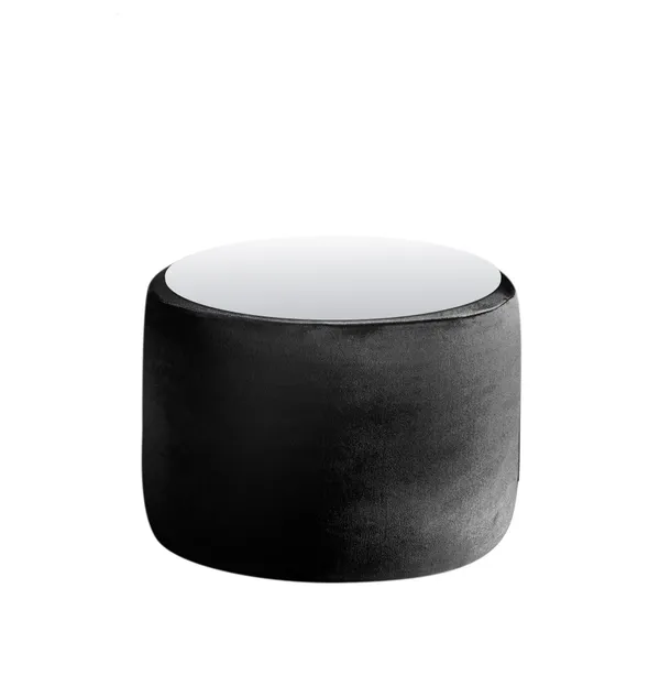 Small NORMAN TABLE with mirrored top, black #112