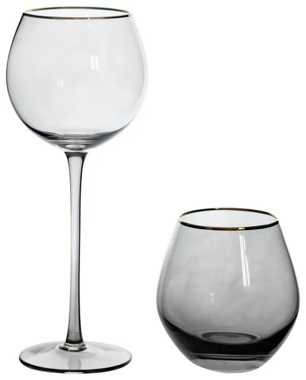 Smoke ALONSO glass, set of 2