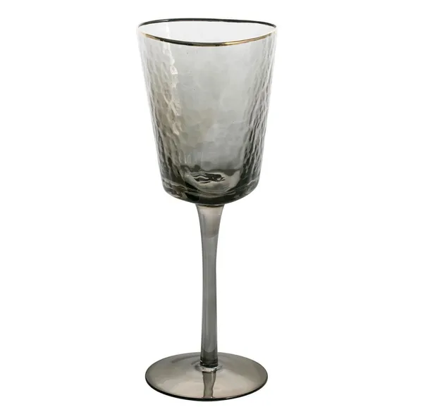 Smoke EVANS glass 390 ml with gold rim