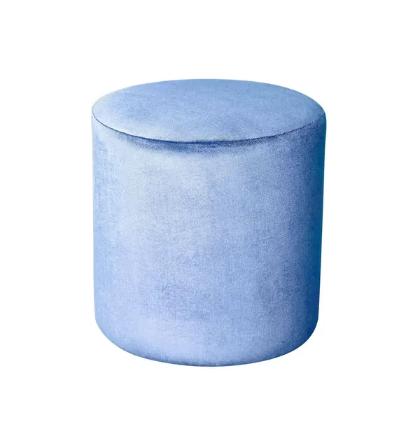 Medium round NORMAN pouf, blue #308