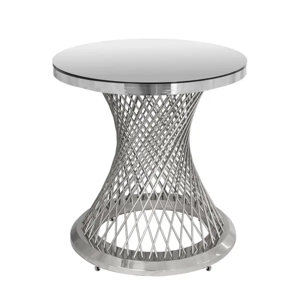 Silver cake table HEROLD with mirrored tabletop