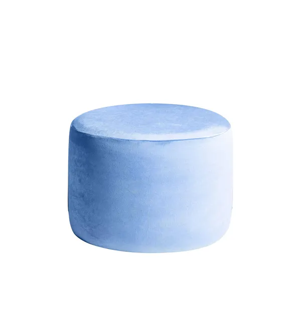 Small round NORMAN pouf, blue #308