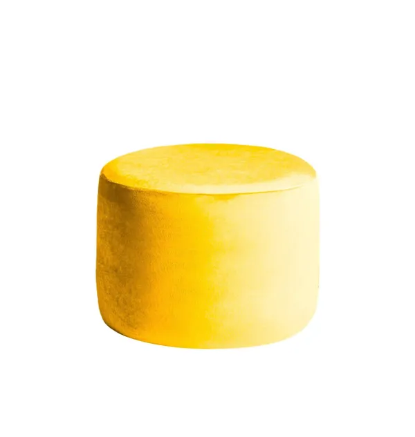 Small round NORMAN pouf, lemon color #314