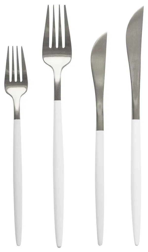 White-silver BAKER cutlery, set of 4