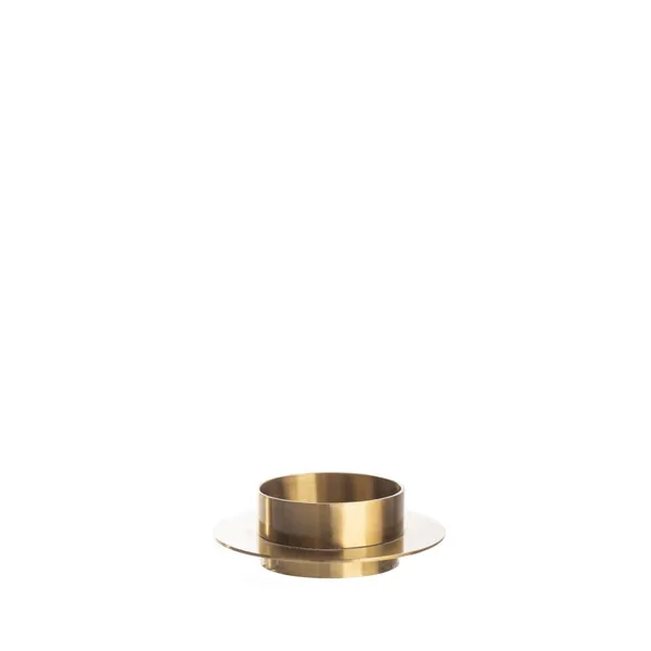 BEJART small gold candleholder — compact accent with metallic shine.