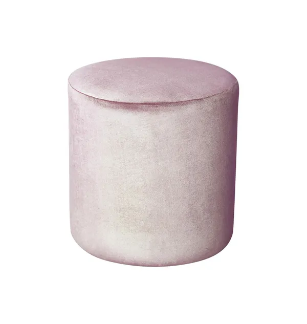 Medium round NORMAN pouf, ice pink #303