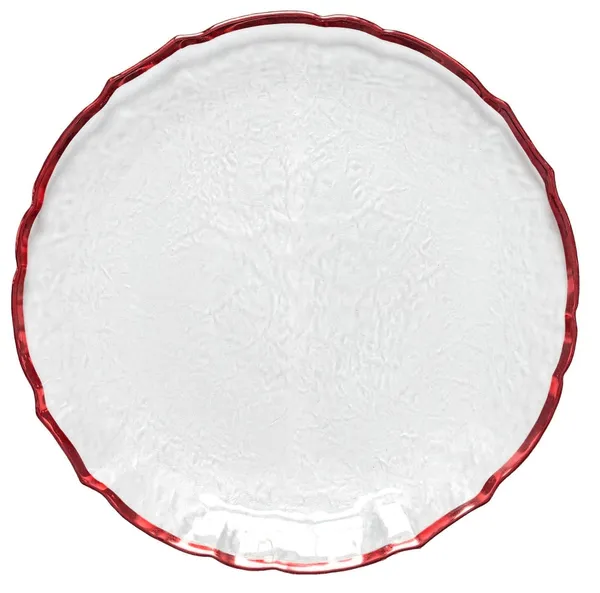 BERGANS red rim charger plate