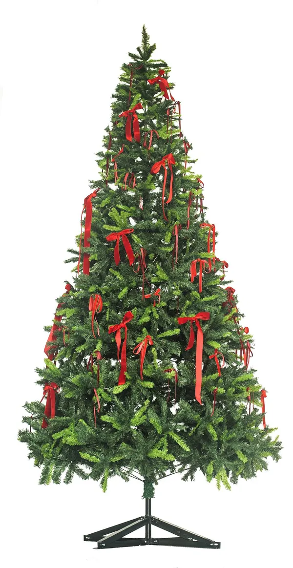 FOGEL red ribbon artificial christmas tree