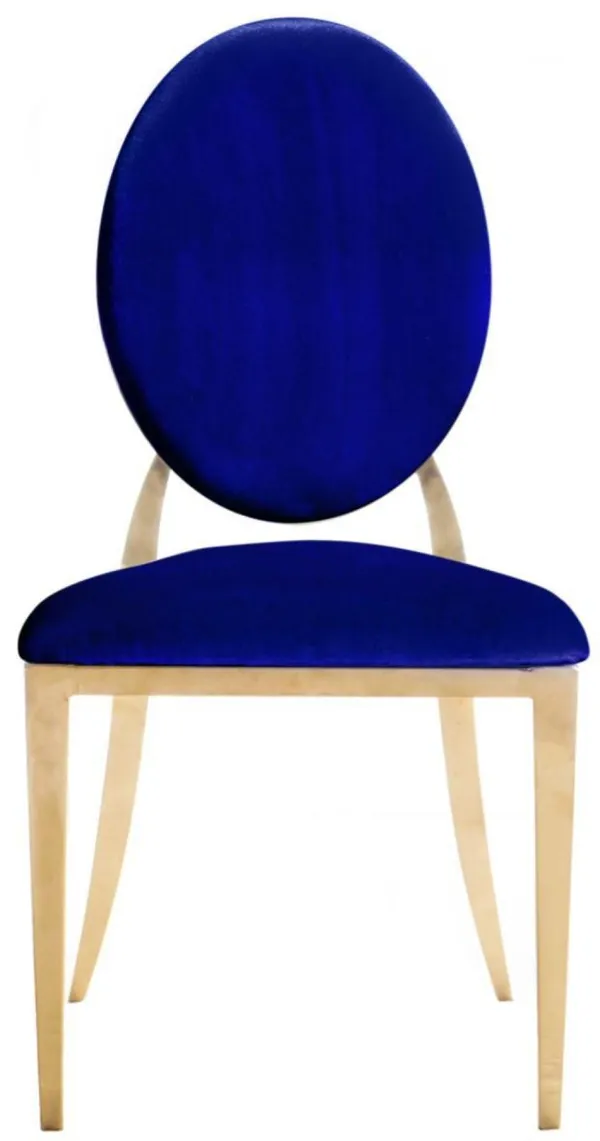 Gold DUPONT velvet chair, royal blue #354