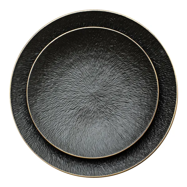 Black BRUKS plate, set of 2