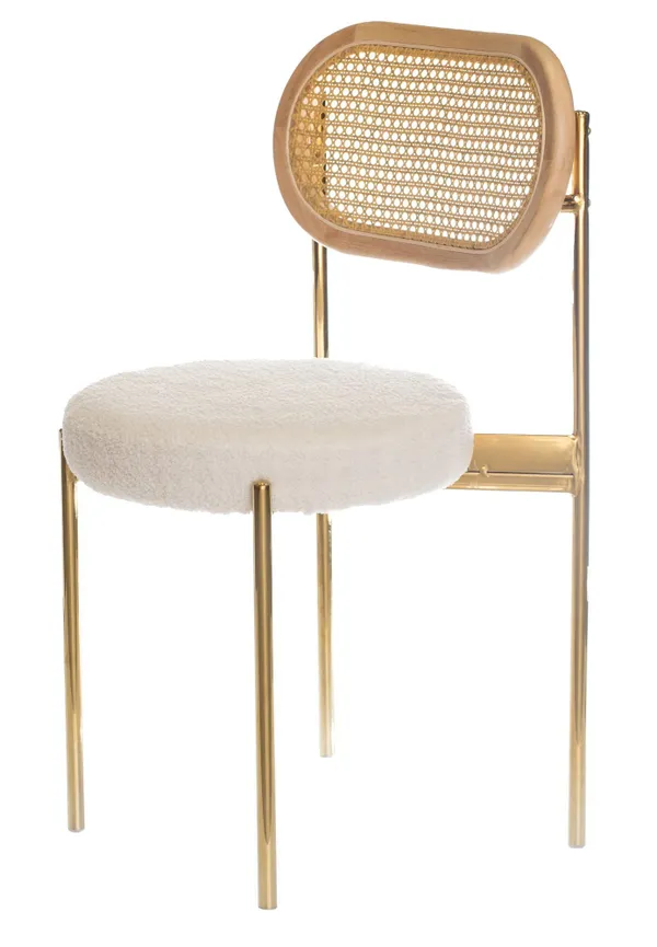 Mix RATTAN TEMPO gold chair with TEDDY seat