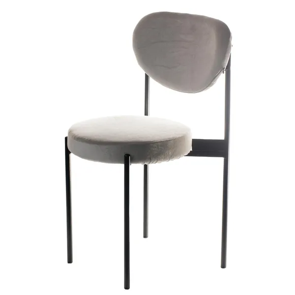 Black TEMPO chair with STEEL GRAY seat and back