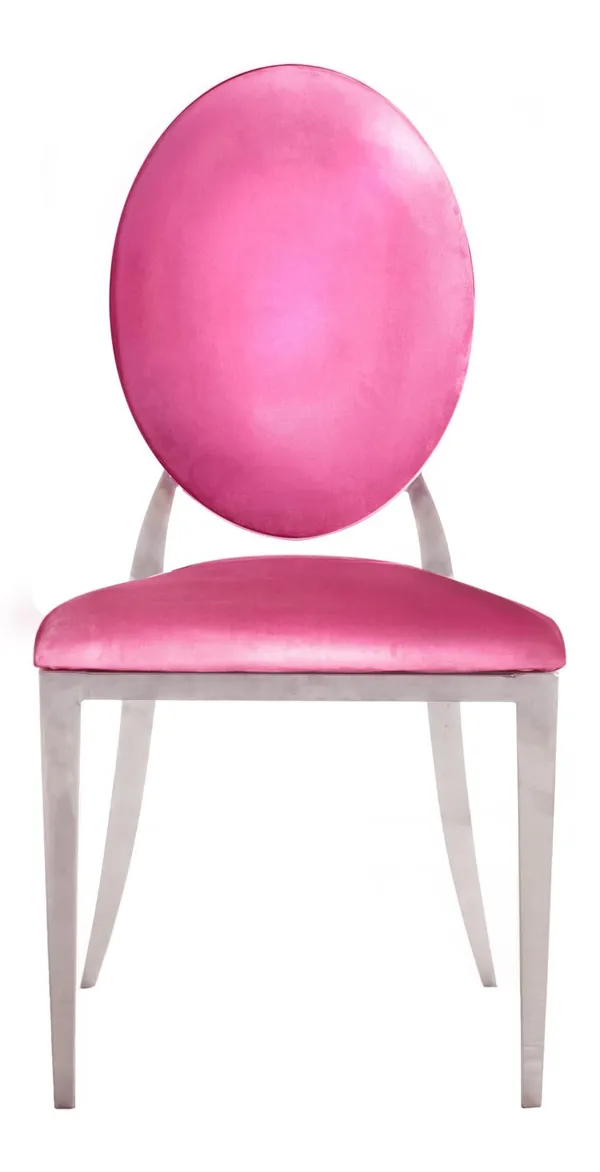 Silver DUPONT chair in barbie pink #942