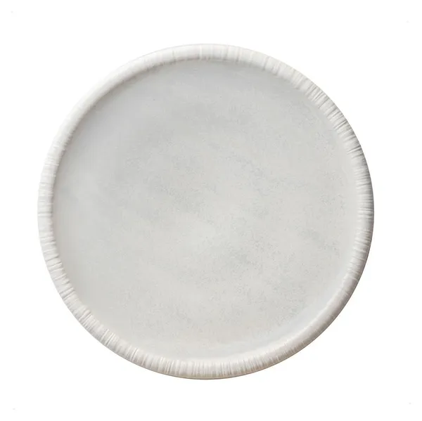 MOFFO frosted white appetizer plate — matte ceramic for fine dining and event table settings in Dubai.