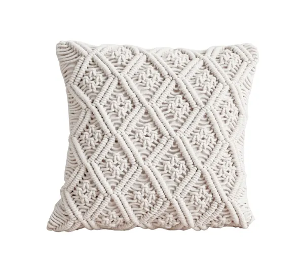 LESSING boho cushion — woven cotton, warm tone, adds texture and comfort to lounge settings.