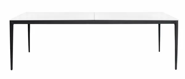 KREMER black rectangular table with white glass