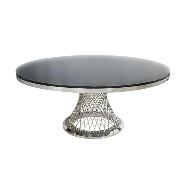 Silver HEROLD table with black top