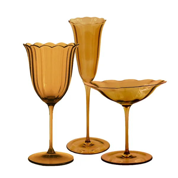 Caramel MUSSET glass, set of 3