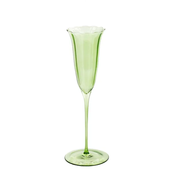Green MUSSET flute glass