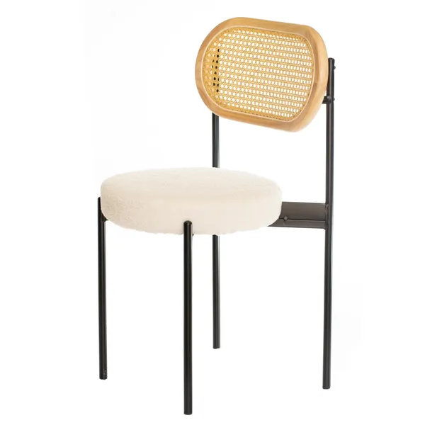 Mix RATTAN TEMPO black chair with TEDDY seat