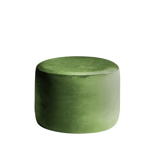 Small round NORMAN pouf, ice green #315
