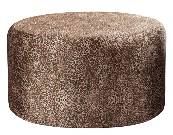 Large round NORMAN pouf, leopard print #343