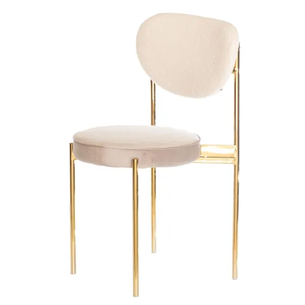 Gold mix TEMPO chair with BEIGE seat and TEDDY back