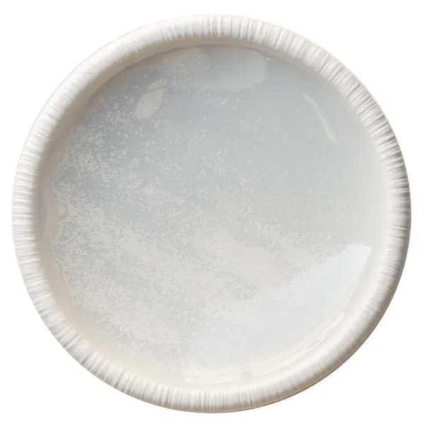 MOFFO dining plate — frosted white ceramic plate rental in Dubai for stylish and high-end events.