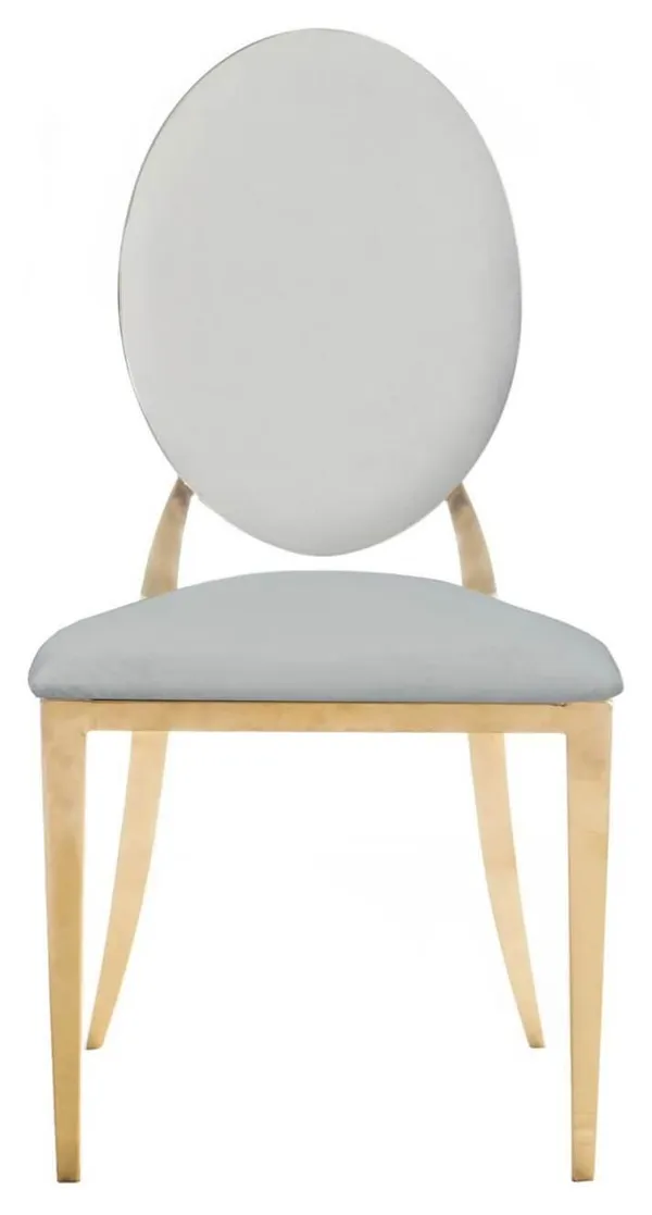 Gold DUPONT velvet chair, grey #436