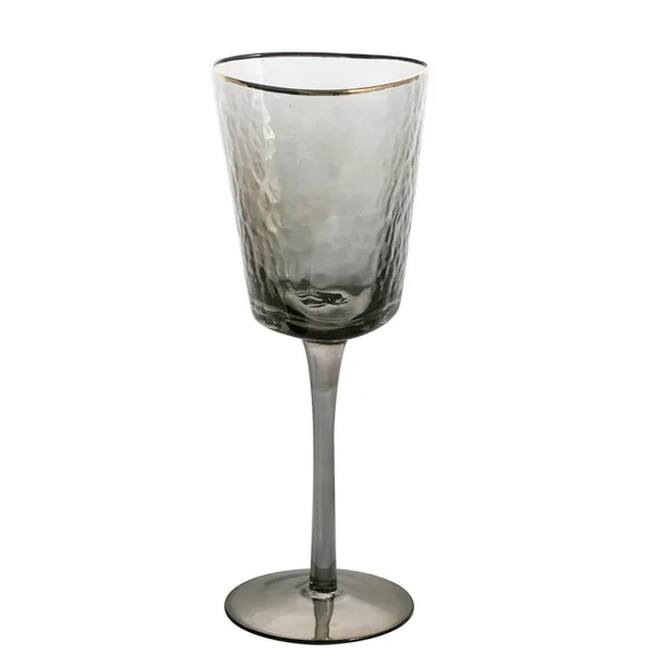 Smoke EVANS glass with gold rim