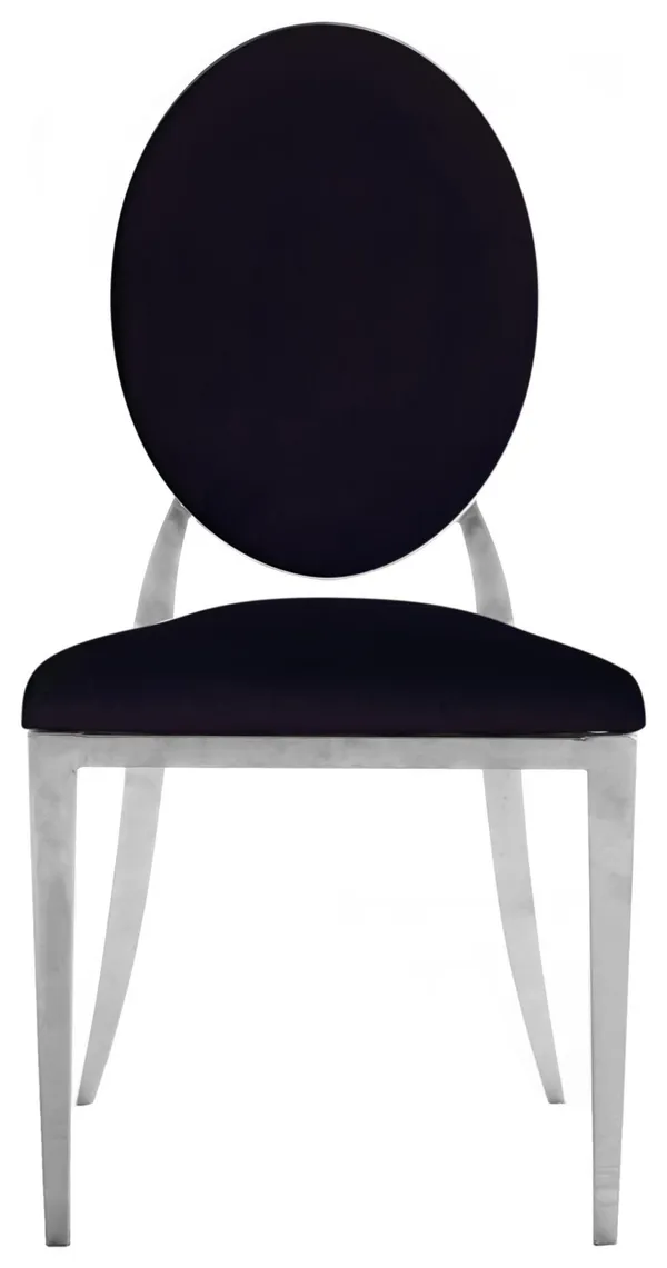 Silver DUPONT velvet chair, black #330/902