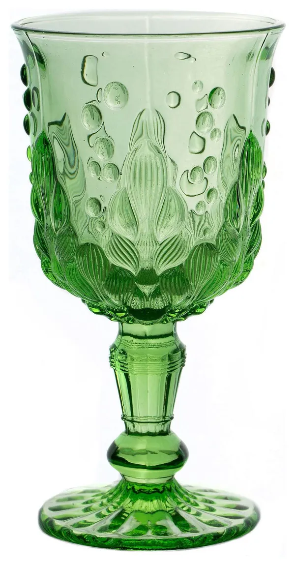 Green TILL goblet glass