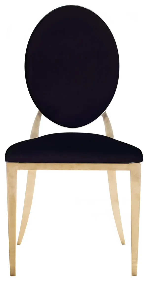 Gold DUPONT velvet chair, black #330/902