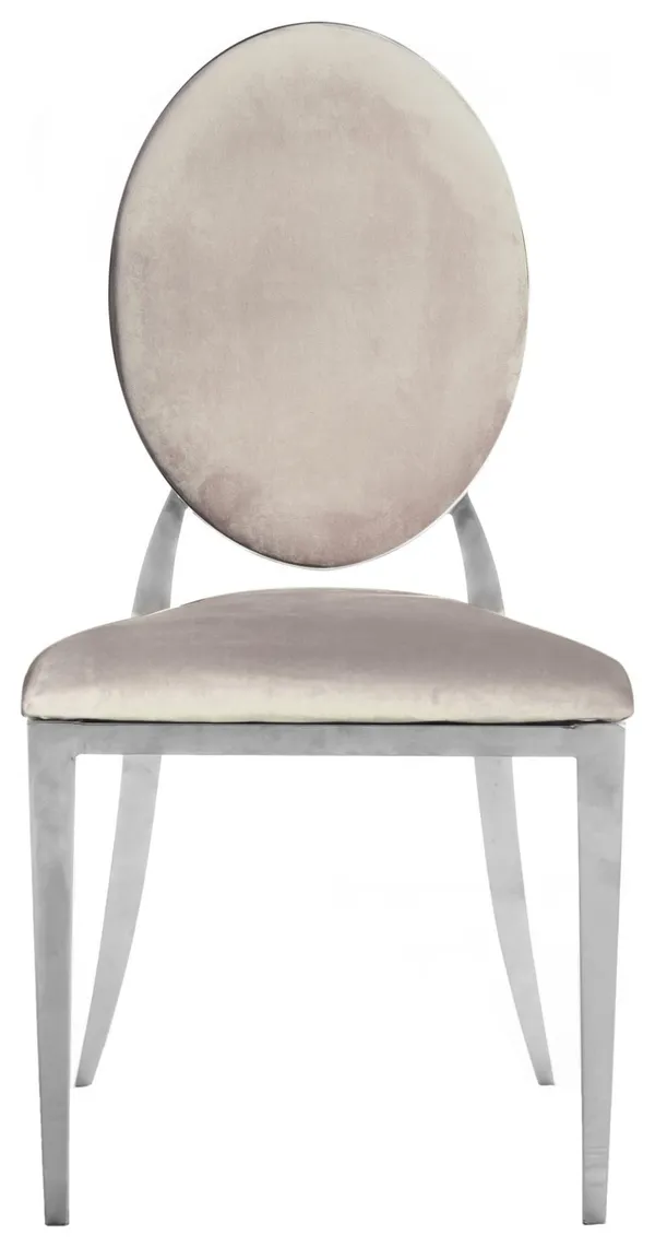 Silver DUPONT velvet chair, beige #103