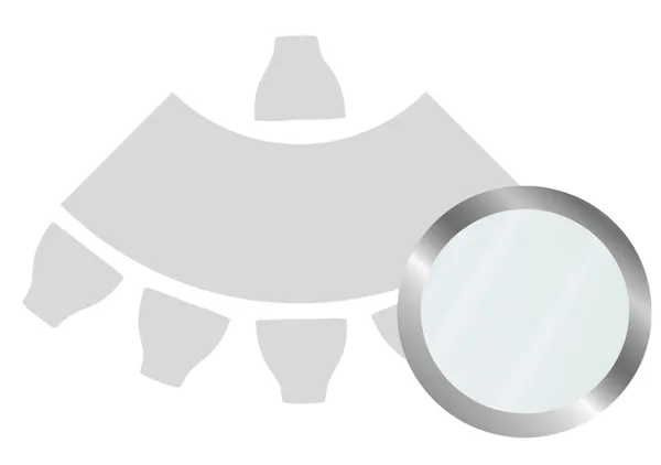 Silver-base event table with a smooth white tempered glass top.