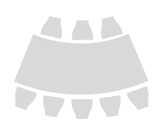 Serpentine folding table JONES