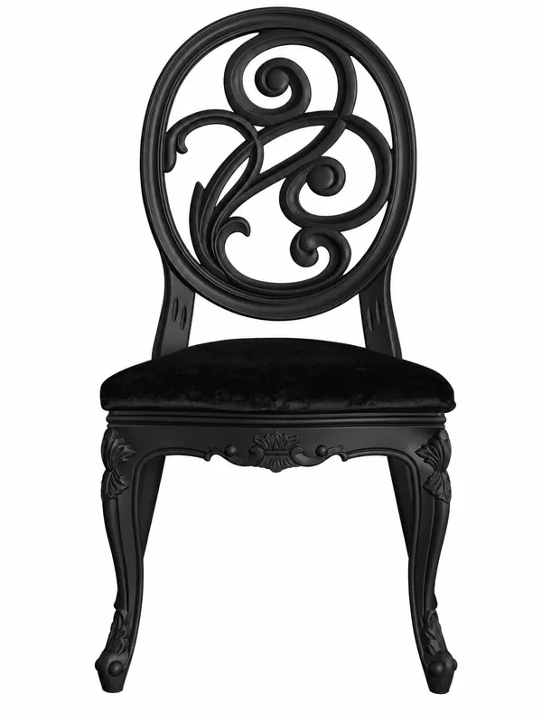 Black ORPHEUS chair velvet black #112