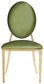 Gold DUPONT velvet chair, ice green #315