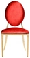 Gold DUPONT velvet chair, red #323