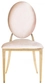 Gold DUPONT velvet chair, ice pink #303