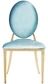 Gold DUPONT velvet chair, ice blue #921