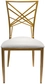 Gold OCTAVE eco-leather chair, white
